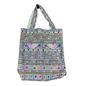 ANTHROPOLOGIE‎ Paul & Joe Sister Embroidered Sequin Colorful Tote Bag
